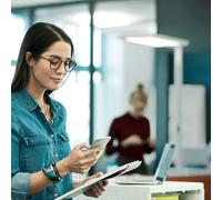 Waldmann Lámpara de pie LED Yara.double 4000K BT LTX blanco