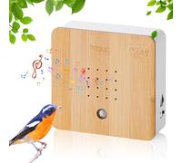 Waldspring Caja de Canto de Pájaros, Caja de Sonido de Pájaros con Sensor, Sonidos Naturales por Movimiento, Birdsong Box con Soporte de Pared, Reproductor Canto Pájaros, para Baño SPA WC