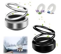 Waldspring Calentador Cinetico 2 Piezas, Calentador Molecular Cinetico, Calentador Molecular Para La Difusión De Aromaterapia En El Automóvil (Black Silver)