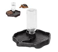 Waldspring Reptile Turtle Feeding Bowl, Terrarium Water Bowl Dispensador de Agua para Alimentos Adecuado para Tortugas, Gecko, Serpientes, Ranas, Etc. Reptil Mascota