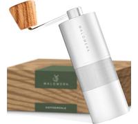 WALDWERK Molinillo Café manual - Molinillo de cafe con preciso Molino de acero inoxidable - Coffee grinder con manivela de madera - Molinillo cafe para espresso sin plástico