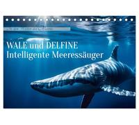 Wale und Delfine - Intelligente Meeressäuger (Tischkalender 2026 DIN A5 quer), CALVENDO Monatskalender: In den Weiten des Meeres