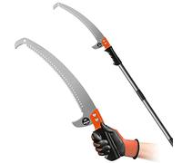 Walensee Sierras de árbol para poda de árboles, 2,3 m, extensión manual ligera de acero inoxidable, sierra de árbol alta con hoja para recortadora de ramas, cortaárboles, tijeras para silvicultura,