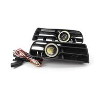 WALEQW 1 Par Faros Antiniebla Delanteros Blancos Para VW Para Golf MK4 98-04 Rejillas Parachoques Delantero Luces Posición Tipo Ojo Ángel LED Luz Antiniebla