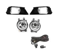 WALEQW Faros Antiniebla Cromados Con Cubierta, Rejilla Y Bisel LED Para Toyota Para Camry XV40 2007, 2008 2009 Modelos Pre-facelift Luz Antiniebla(1 set Halogen)