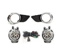 WALEQW Faros Antiniebla LED Delanteros Cromados Cubierta Rejilla Arnés Cableado Para Toyota Para Sienna 2010-2017 2 Unidades Luz Antiniebla(9LED full set)