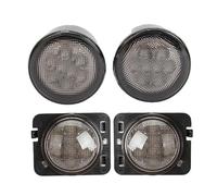 WALEQW Kit Luces LED Antiniebla Intermitentes Laterales Guardabarros Para Jeep Para Wrangler JK 2007-2017 Luz Antiniebla(4 piezas)