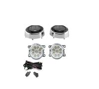 WALEQW Para Mitsubishi Para Outlander 2008-2012 Faros Antiniebla LED Tapas Orificios Delanteros Rejilla Bisel Marco Luz Antiniebla(1 set LED)