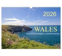 Wales Land der Sehenswürdigkeiten, Landschaften und Natur (Wandkalender 2026 DIN A3 quer), CALVENDO Monatskalender: Impressionen einer Entdeckungsreise durch den Westen von Großbritannien.