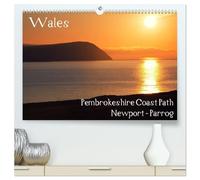Wales - Pembrokeshire Coast Path (hochwertiger Premium Wandkalender 2026 DIN A2 quer), Kunstdruck in Hochglanz: Bilder eines der schönesten ... hier der Abschnitt um Newport- Fishguard.