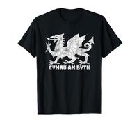 Wales Red Dragon Flag / Welsh Pride / Cymru Am Byth Camiseta