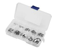 Walfront 1,5/2/3/4/5/6/7/8/9/10mm 120pcs de Acero Inoxidable E-Clip Retención Anillo a Presión Circlip Surtido Apertura Anillo a Presión Conjunto de Circlip