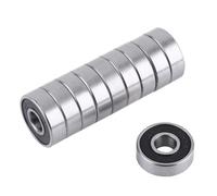 Walfront 10 PCS 608-2RS Mini Rodamientos Rígidos de Bolas, Acero de Primera Calidad, Funcionamiento Suave, Adecuados para Motores e Impresoras 3D, 8 Mm X 22 Mm X 7