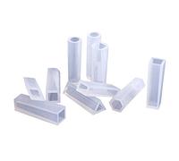 Walfront 10 Unids DIY Cilindros Joyas Molde de Silicona a Rayas, Molde de Fabricación de Colgantes de Resina Multifuncional Regalos de Joyería Artesanales Transparentes