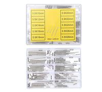 Walfront 100 Piezas Barra de Tubo de Reloj Madre en Barra de Tubo de Reloj Accesorios de Ley Pin 0, 9 Mm de Pulsera de Fijar Manga de Broches de Liberación Rápida