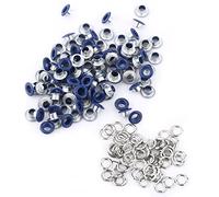 Walfront 100 Piezas de 5 mm Ojales de Metal para Albumes de Recortes Accesorios de Bricolaje Ojales para Manualidades Hechas a Mano Bolsos Zapatos Ropa (Azul Oscuro)