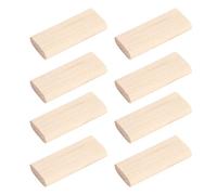 Walfront 100 Uds. Tacos de Madera para Muebles, Tacos de Madera de Haya, Tapones Ranurados de Planos y Delgados, 8x22x50mm para Empalme de Muebles, Fabricación de Gabinetes