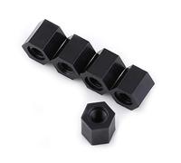 100 Unids M3 Rosca Hembra Nylon Hexagonal Separador Pilar Negro(M3*20)