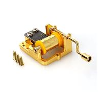 Walfront 18 Notas Kit de Engranaje de Caja de Música con Manivela DIY Mecánica Musical Box Golden Music Movement-Swan Lake