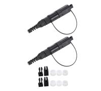 Walfront 2 Juegos de Acoplador de Fibra óptica a Prueba de Agua IP68 SC LC MPO Conector de Fibra óptica Compatible con Corning para Aplicaciones FTTA, FTTH