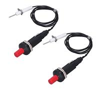 Walfront 2 PCS Encendedor Piezoeléctrico con Cable de Aguja 1 Metro y Carcasa Plástico para Horno Calentador Estufa de Gas Botón a Presión Ignición