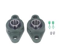 Walfront 2 Uds Cojinete de Brida de Bloque de Almohada Rodamiento Montado en Brida de Acero de Hierro Fundido de 1 Pulgada con Diseño de Orificio de Llenado de Aceite