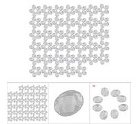Walfront 200 Botones de Cristal de Resina para Coser con Parte Trasera Plana, Botones de Cristal Acrílico con Ojo de Caballo con Agujero, Corte de Múltiples Facetas para Ropa, Zapatos, Bolsas,