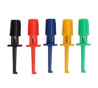 Walfront 20Pcs Ganchos Prueba Multímetro Sondas Prueba con Clip Gancho Resorte Pequeño Colorido para Pruebas Electrónicas Multímetro Digital Pinzas Cocodrilo(Small Hook Clip)