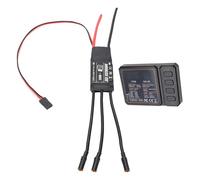 Walfront 40A RC ESC sin Escobillas, Controlador de Velocidad Eléctrico ABS con Tarjeta de Programación, Entrada LiPo 3 a 4S, 5V 4A BEC, Respuesta Rápida del Acelerador, para Pilotos de Aviones Modelo