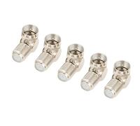 Walfront 5 Conectores Tipo F, Conector Tipo F Conector de ángulo Recto Macho a Hembra Adaptador Coaxial de 90 Grados Cable Conector de Angulo Recto
