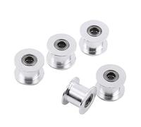Walfront 5 Piezas 2GT Rueda de Polea, Polea de Aluminio 5 mm Diámetro sin Dientes Polea Impresora 3D para Impresora de 10 mm de Ancho
