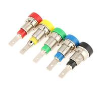 5 Piezas de Enchufe de Banana, Sonda de Prueba de Colores Mezclados, Conector de Enchufe Tipo Banana de 2 mm para Montaje en Panel, Enchufe Banana