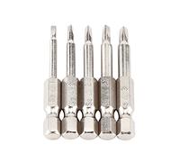 Walfront 5 Piezas Punta de destornillador magnética de 50 mm, Juego de puntas de destornillador de 1/4 Herramientas manuales de bricolaje Δ1.8/Δ2.0/Δ2.3/Δ2.7/Δ3.0