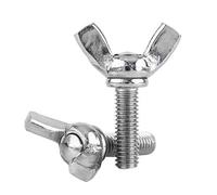 5pcs M5 DIN316 Tornillos de Mariposa Tornillos de 2 Alas Tornillos de Acero Inoxidable de 304 Junto de Sujetador Roscado (M5×12mm)