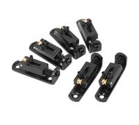 Walfront 6 Piezas de Selleta de Puente de Guitarra de Aleación de Zinc, Altura Ajustable de 5-14 Mm, Selleta de Rodillo para Afinación de Cuerdas de Guitarra Eléctrica, Tono, Sustain, con (BLACK)