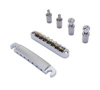 Walfront 7 Cuerdas Puente de Guitarra Eléctrica Barra de Parada Cordal Combo Reemplazo TOM Bloqueo de Puente con Montura de Rodillo para Guitarras Eléctricas SG