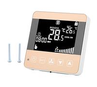 Walfront AC200-240V Termostato Fan Coil Termostato Digital Inteligente Inteligente Aire Acondicionado Termostato Controlador de Temperatura Unidad Fan Coil Pantalla LCD(WiFi Type)