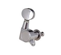 WALFRONT Afinadores Grover Machine Heads, Aleación de Zinc Cromado, Juego de 6 Afinadores de Guitarra para Diestros con Relación de Engranaje 1:15 para Guitarra Eléctrica y Acústica (3 derecha y 3