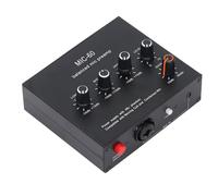 Walfront Amplificador de Micrófono de Preamplificador de Micrófono de Micrófono con Salidas de 3.5 Mm, 6.5 Mm y XLR para MIC Dinámico y Condensador DC5-12V