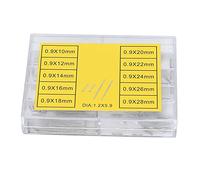 Walfront Banda de Reloj Conectando el Eje de la Corrosión Resistente a la Corrosión 100pcs Barra de Tubo de Aleación con Caja de Almacenamiento para Horólogos