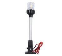 Walfront Barco Luz de Popa Agua Agua IP66 Polla de Aluminio PC Lámpara 33 LED Visibilidad 2 Nm 360 ° 12-24V DC 250LM LED de Anclaje LED con Base