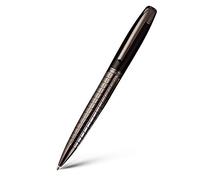 Walfront Bolígrafo de Metal Giratorio Retráctil, Punta Media de 1,0 Mm, Tinta Negra, Bolígrafo de Escritura Suave con Cuerpo Chapado en Paladio para de Oficina Escolar (Dorado #41)