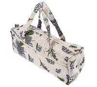 Walfront Bolsa de tejer Organizador de hilo Bolsa de almacenamiento de agujas de tejer, Exquisita bolsa de almacenamiento práctica para agujas de tejer Herramientas de costura (flor morada)