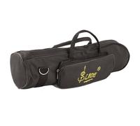 Walfront Bolsa para Trompeta de Tela Oxford Negra, Nailon Ligero y Duradero, Correa de Hombro Ajustable, Mochila Acolchada para Trompeta