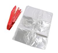 Walfront Bolsas Transparentes con Hermosa Cinta 100 Piezas Bolsas de Plástico para Dulces con Patrón de Corazón Blanco para San Valentín Cumpleaños Galletas Embalaje de Bocadillos Suministros para