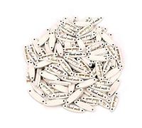 Walfront Botones de Madera Ovalados Hechos A Mano con 2 Agujeros para Etiqueta, Costura, Manualidades, Decoración de Ropa, Accesorios 1 × 0, 3 Pulgadas, 100 Unidades