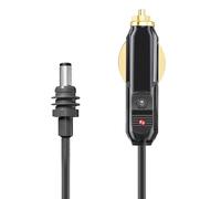 Walfront Cable de Alimentación de CC para Automóvil, Enchufe Impermeable IP68 de 18 AWG, Adaptador de Cargador de Automóvil Universal para Camiones, Autobuses, Barcos, Cable de Cobre de PVC de (2M)
