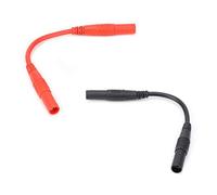 Cable de Prueba de Sonda de Multímetro con Conector Banana Tipo Banana de 10 cm y 4 mm, Cable de Cable de Cable de Sonda de Prueba con Cabeza Doble Hembra, Sonda Multímetro(Black and Red)