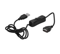 Walfront Cable Extensión USB Macho Hembra con Interruptor Encendido Apagado 28AWG para Computadora Ventilador Luz LED Carga y Control de Dispositivos
