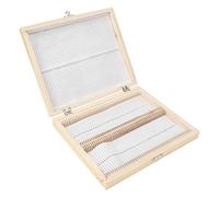 Walfront Caja de Almacenamiento de Diapositivas, Biología de Madera 100PCS con Ranuras Numeradas para Diapositivas de Microscopio Preparadas